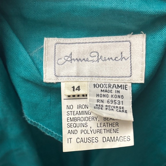 Vintage Teal Embroidered Women's Blazer - Picture 4 of 4